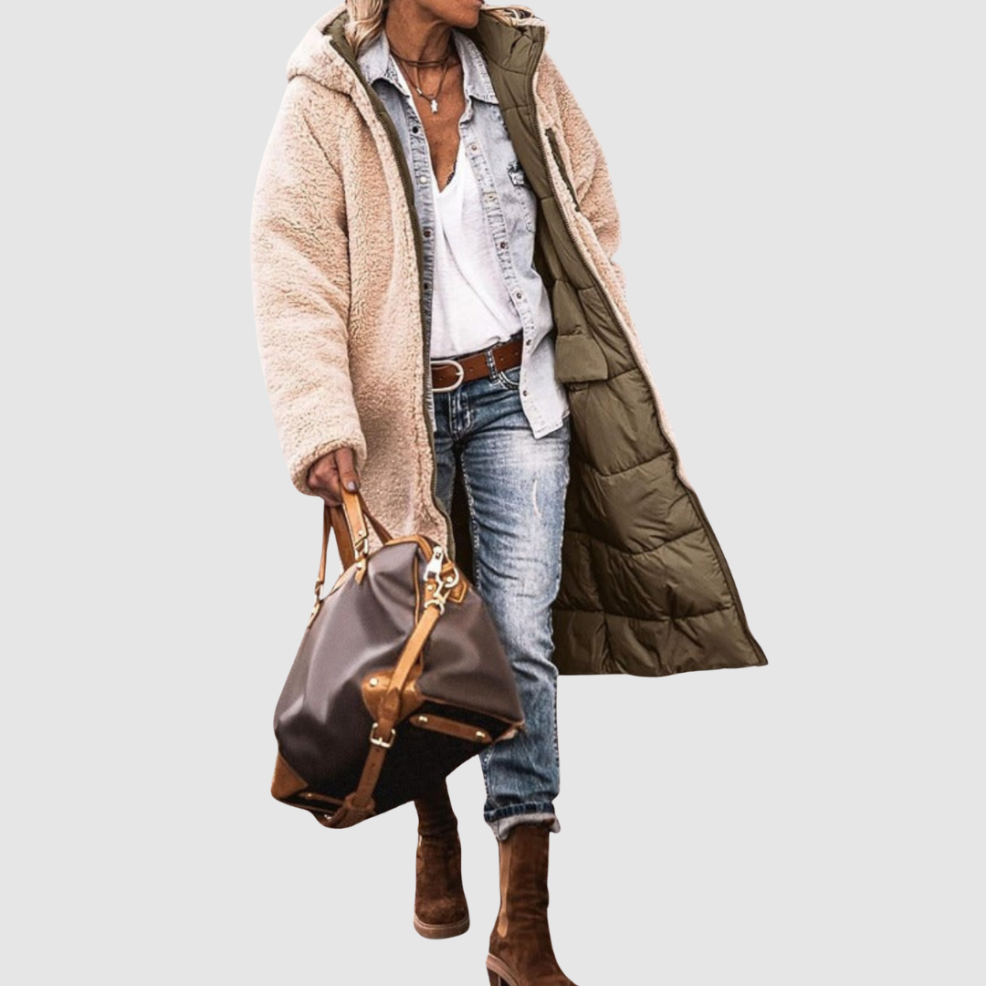 Laura - Zimní kabát s oboustranným střihem