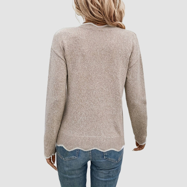 Kristýna – Pletený svetr s výstřihem