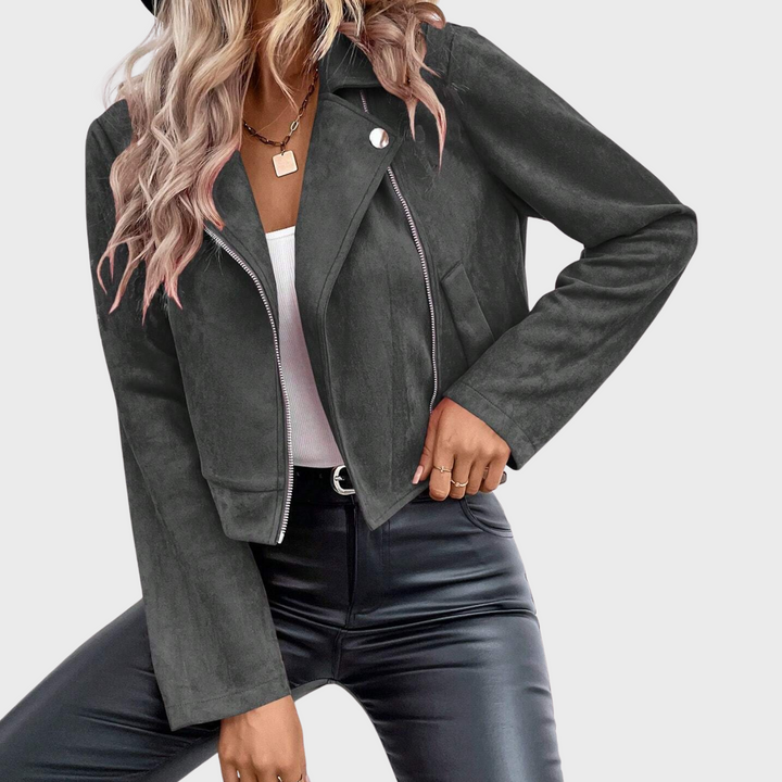 Ivona | Semišová elegantní bunda