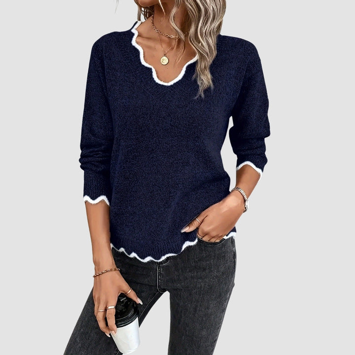 Kristýna – Pletený svetr s výstřihem