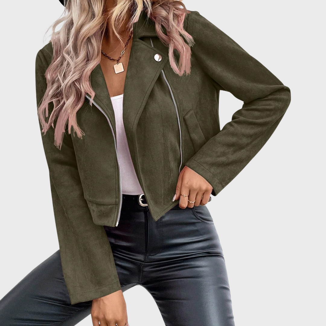 Ivona | Semišová elegantní bunda