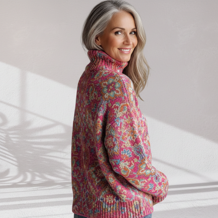 Tereza - Květinový pletený rolák