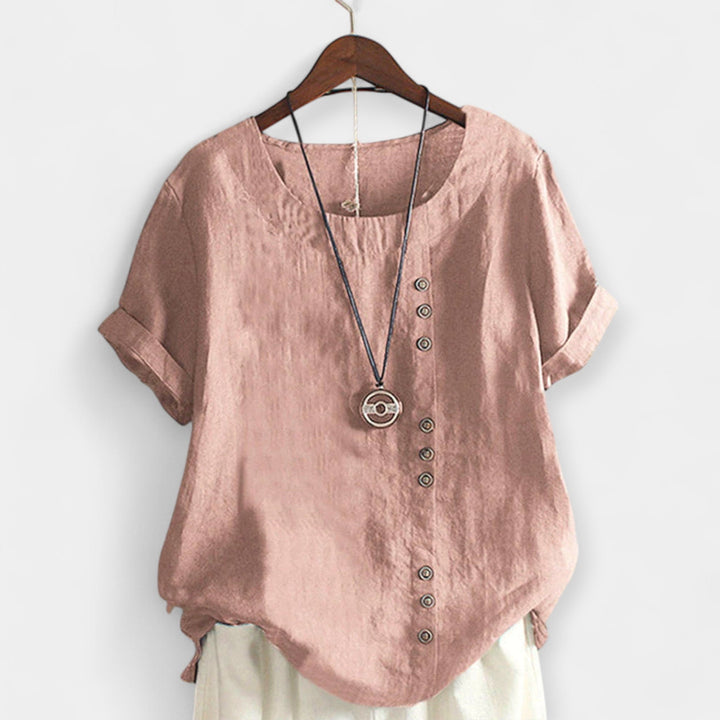 Blůza s krátkým rukávem a knoflíky