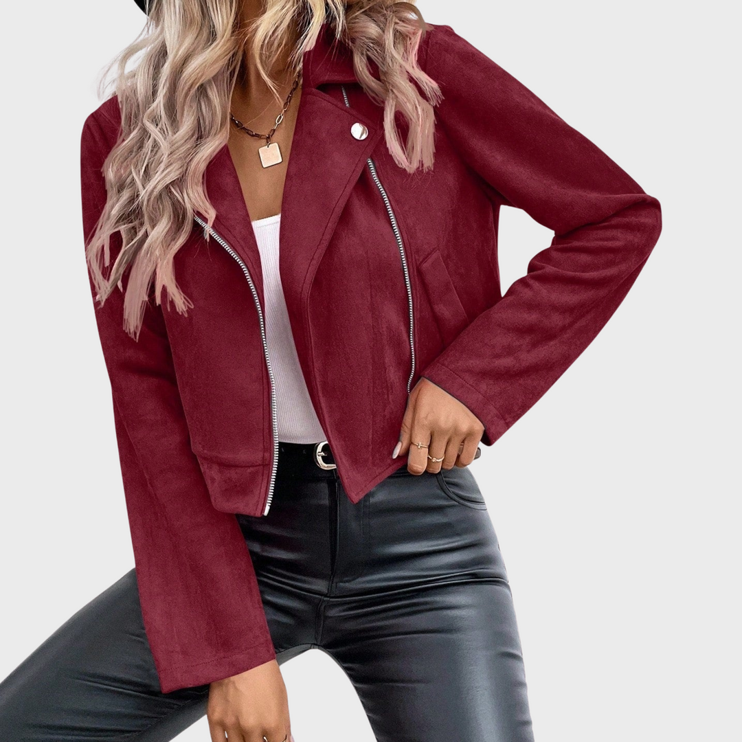 Ivona | Semišová elegantní bunda