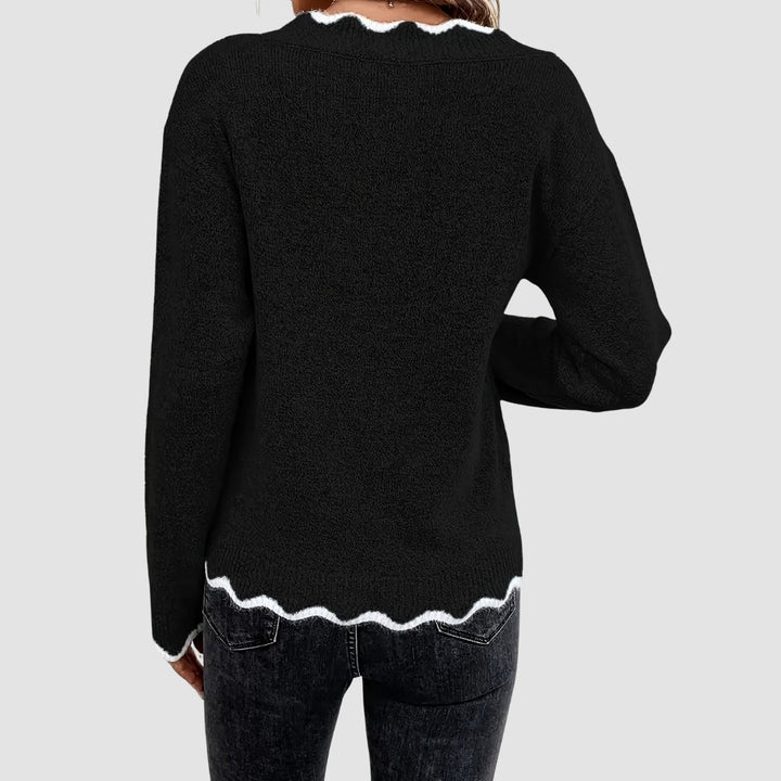 Kristýna – Pletený svetr s výstřihem