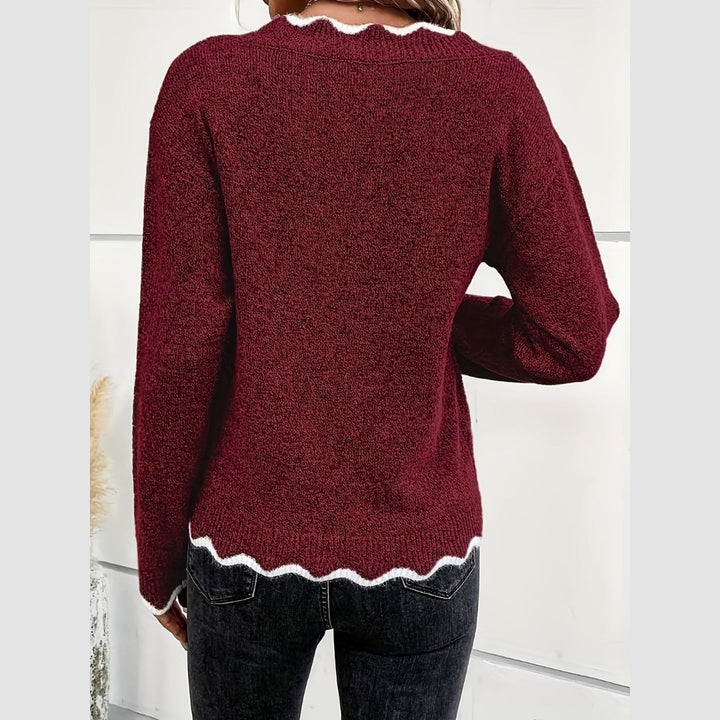 Kristýna – Pletený svetr s výstřihem