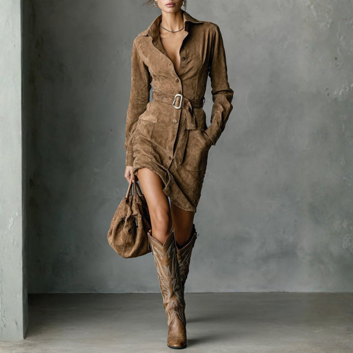 Veronika – Semišové šaty