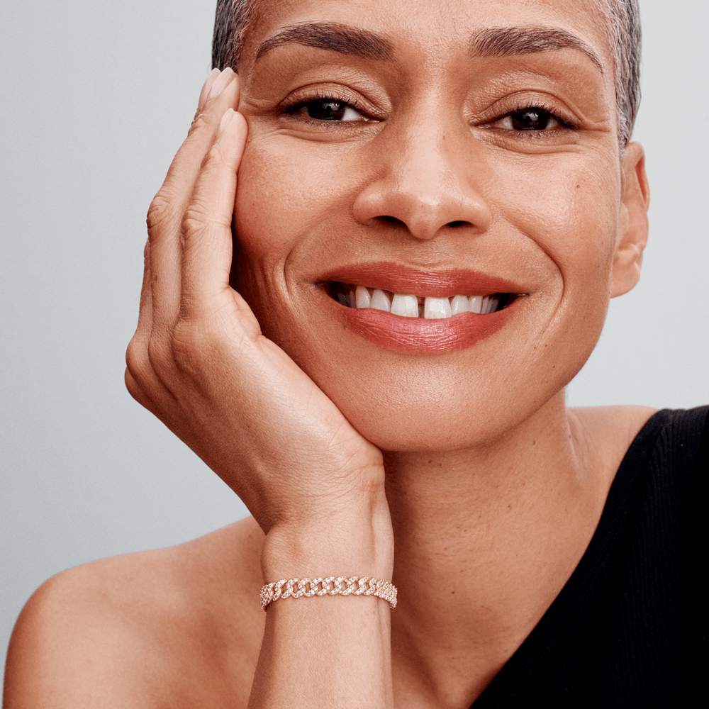 Kubánský náramek vyrobený z moissanitu