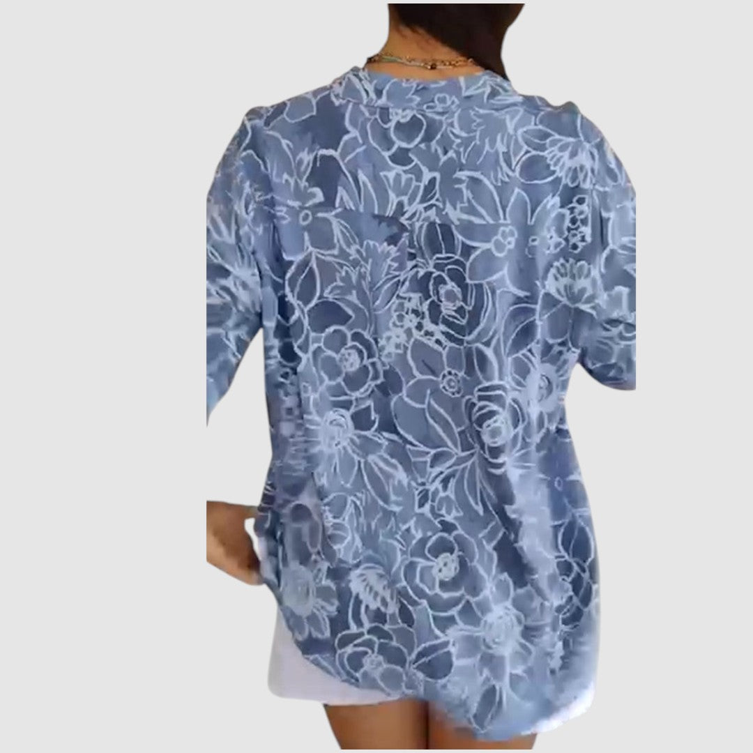 Jasmína - Halenka s květinovým potiskem