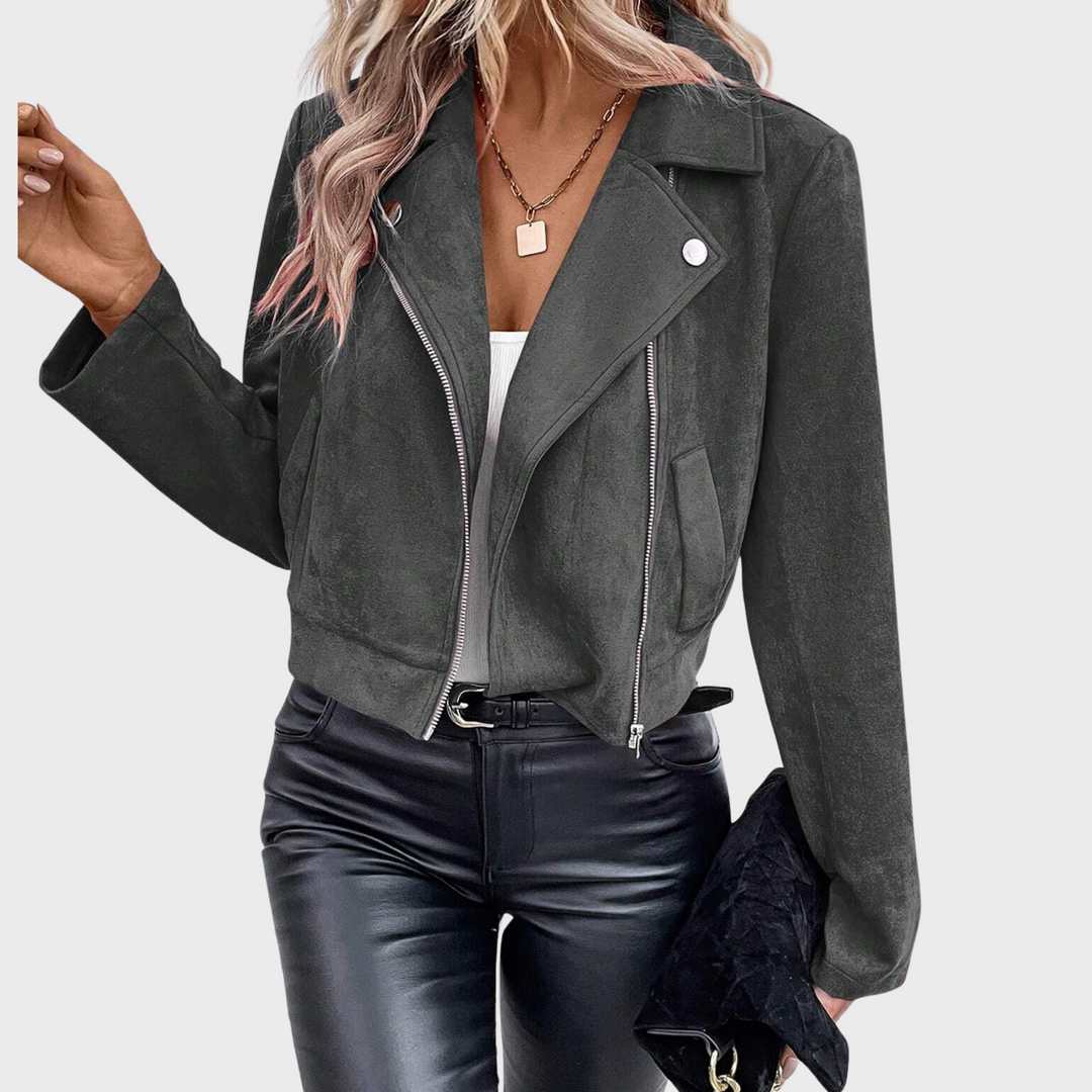 Ivona | Semišová elegantní bunda