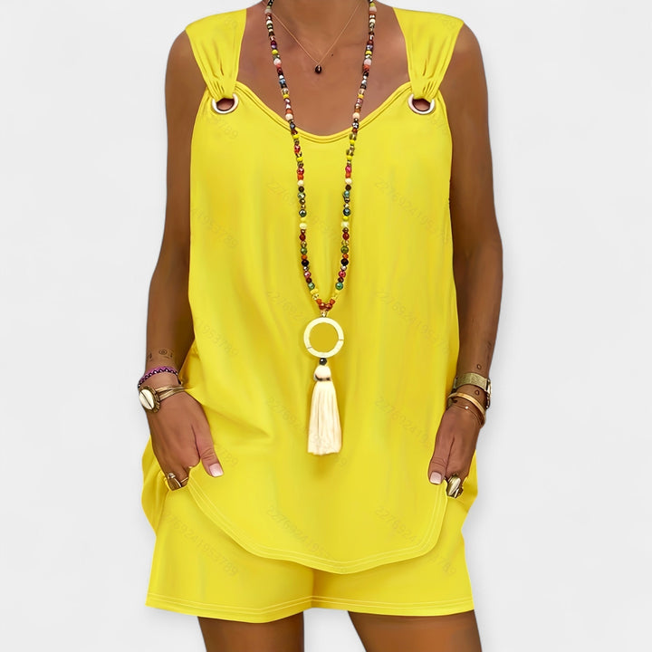 Petra - Sada bezrukávé blůzy se šortkami