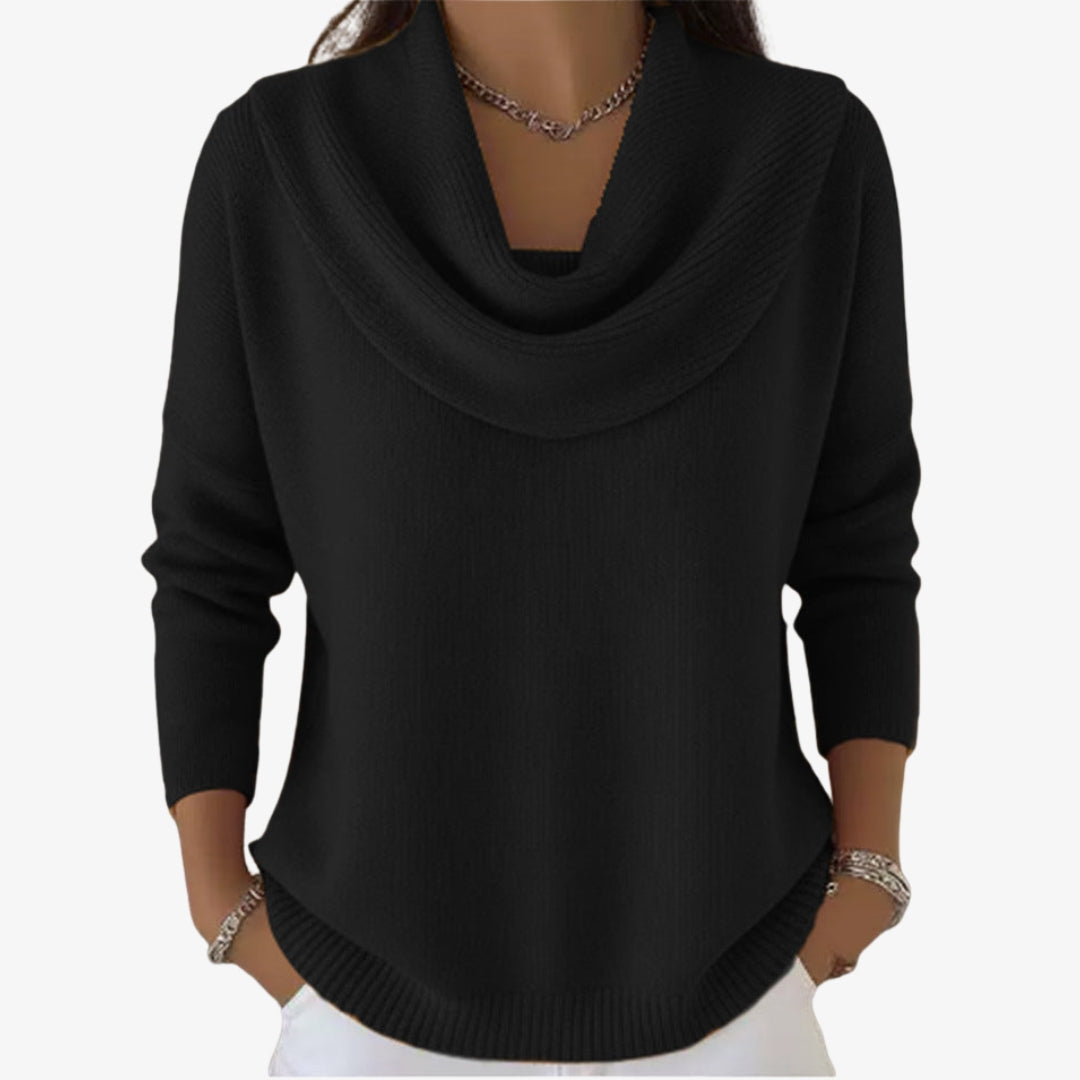 Anežka - Elegantní svetr s měkkým límcem