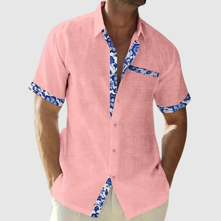 Libuše – Košile s krátkým rukávem a kontrastními detaily