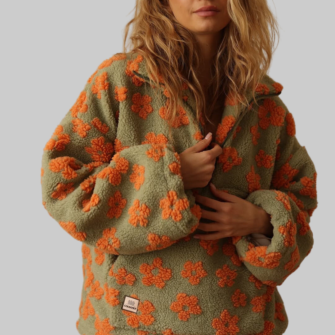 Luna | Dámská mikina s květinovým potiskem