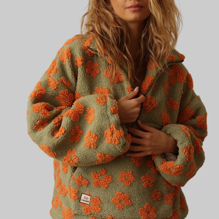 Luna | Dámská mikina s květinovým potiskem