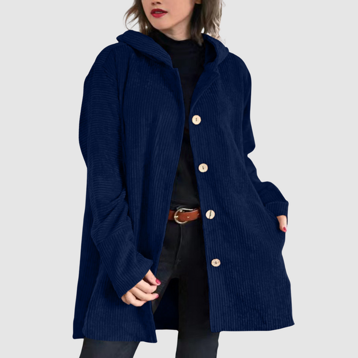 Stella - Pohodlná sametová bunda s kapucí