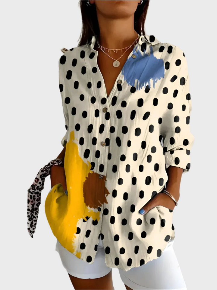 Bavlněná blůza s květinovým vzorem