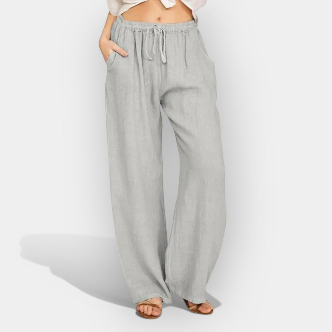Letní lněné kalhoty vzdušné