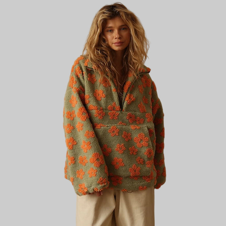 Luna | Dámská mikina s květinovým potiskem