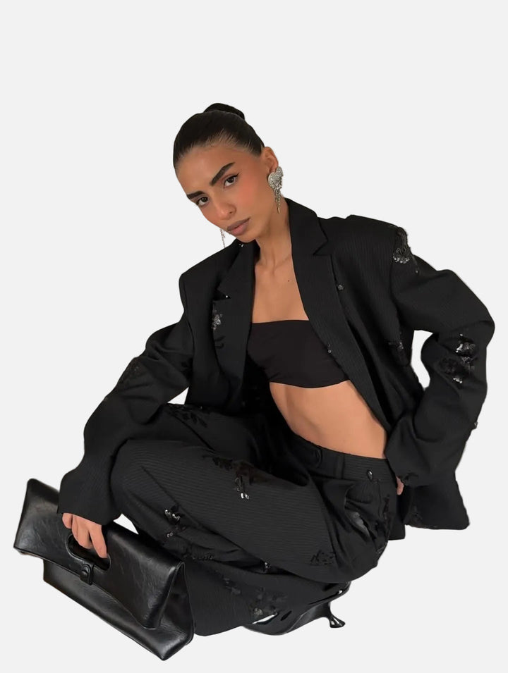 Aurora Sequin – Dámský komplet saka a kalhot