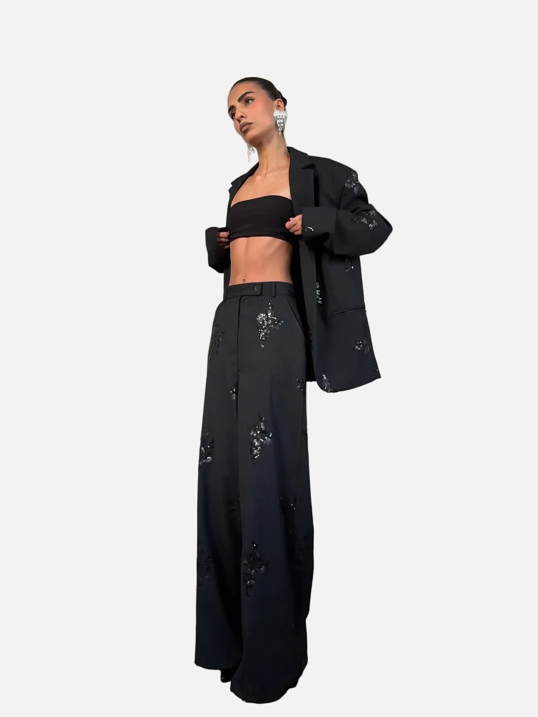 Aurora Sequin – Dámský komplet saka a kalhot