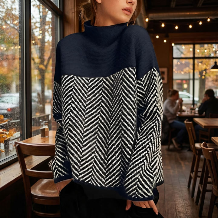 Tereza – Pletená blůza s vzorem