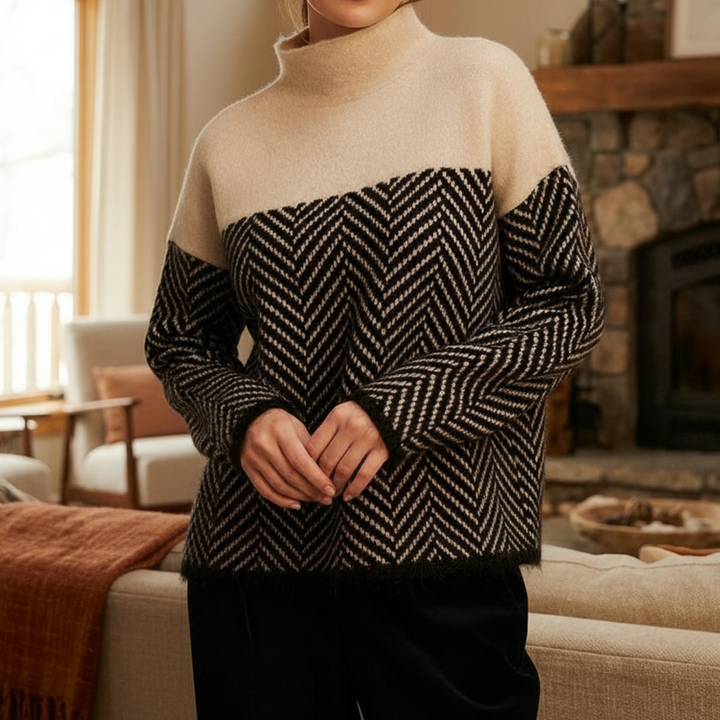 Tereza – Pletená blůza s vzorem