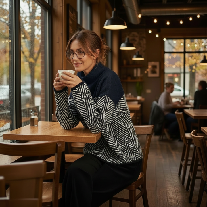 Tereza – Pletená blůza s vzorem