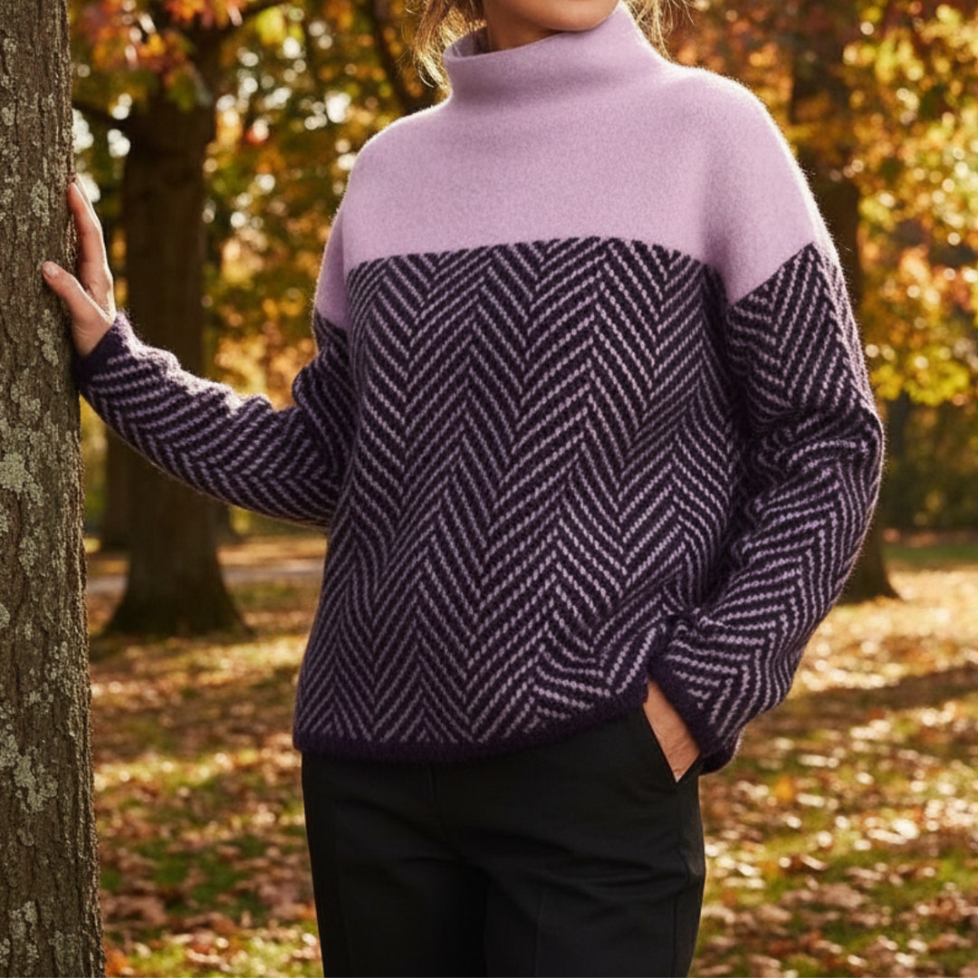 Tereza – Pletená blůza s vzorem