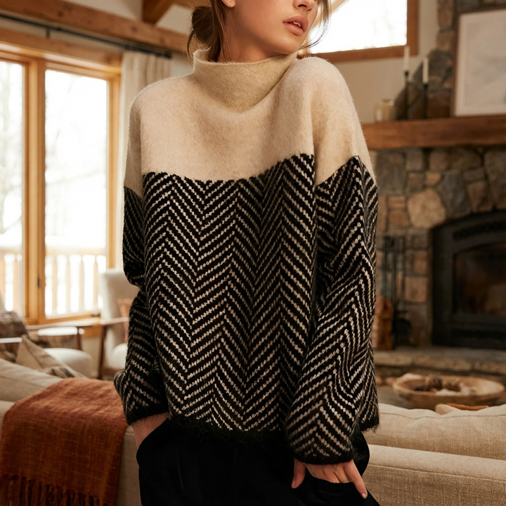 Tereza – Pletená blůza s vzorem