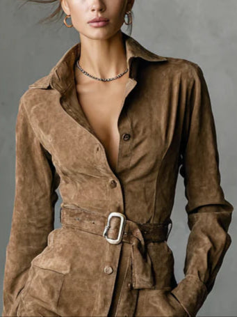 Veronika – Semišové šaty