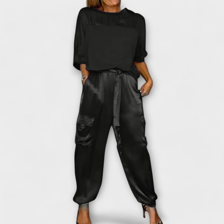 Jana - Dvoudílný hedvábný komplet