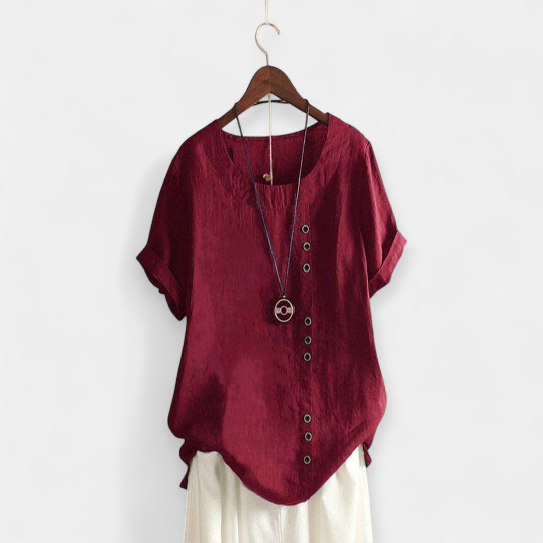 Blůza s krátkým rukávem a knoflíky