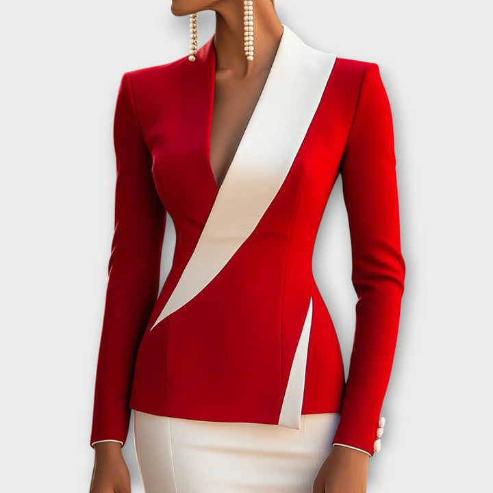 Elegantní kontrastní blazer