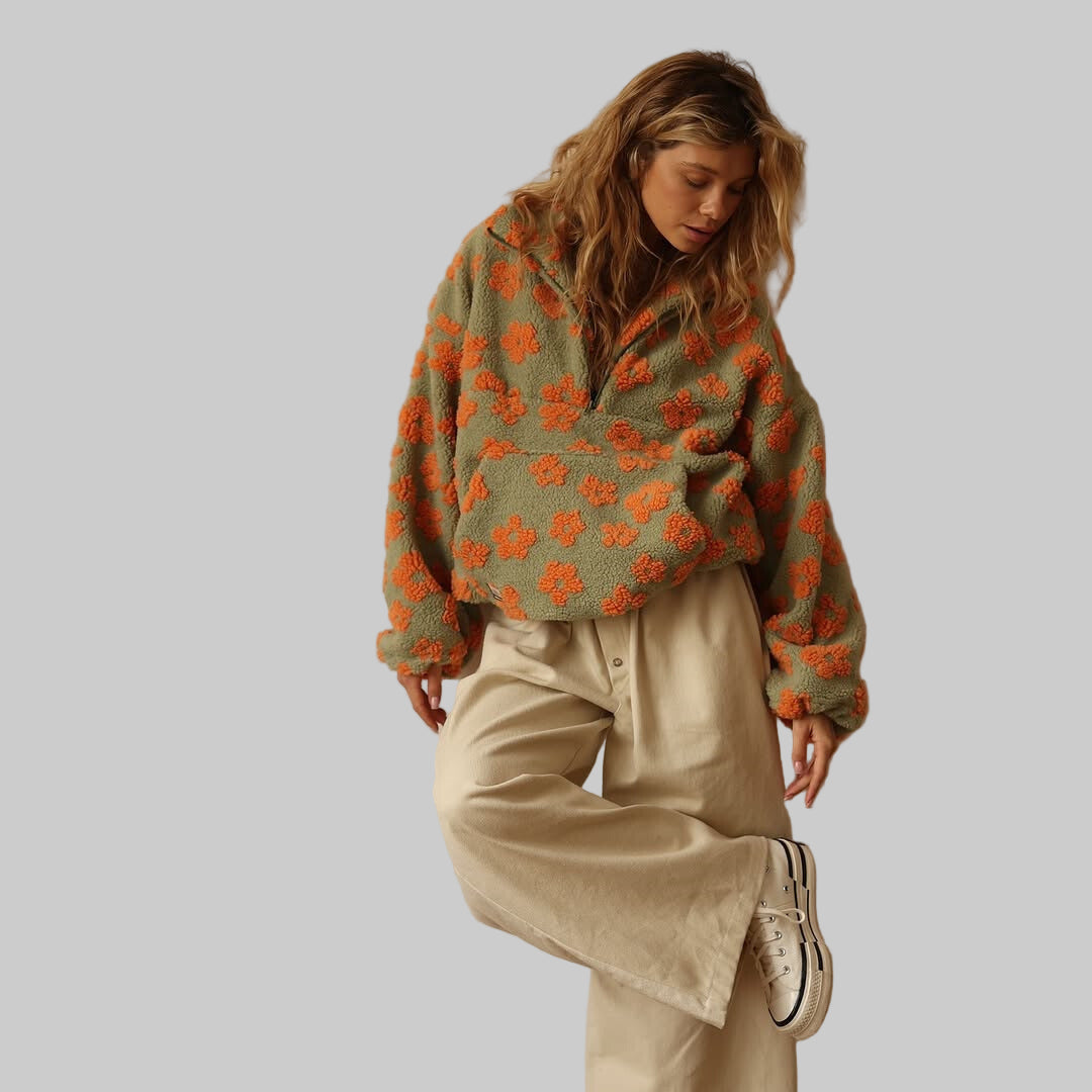 Luna | Dámská mikina s květinovým potiskem