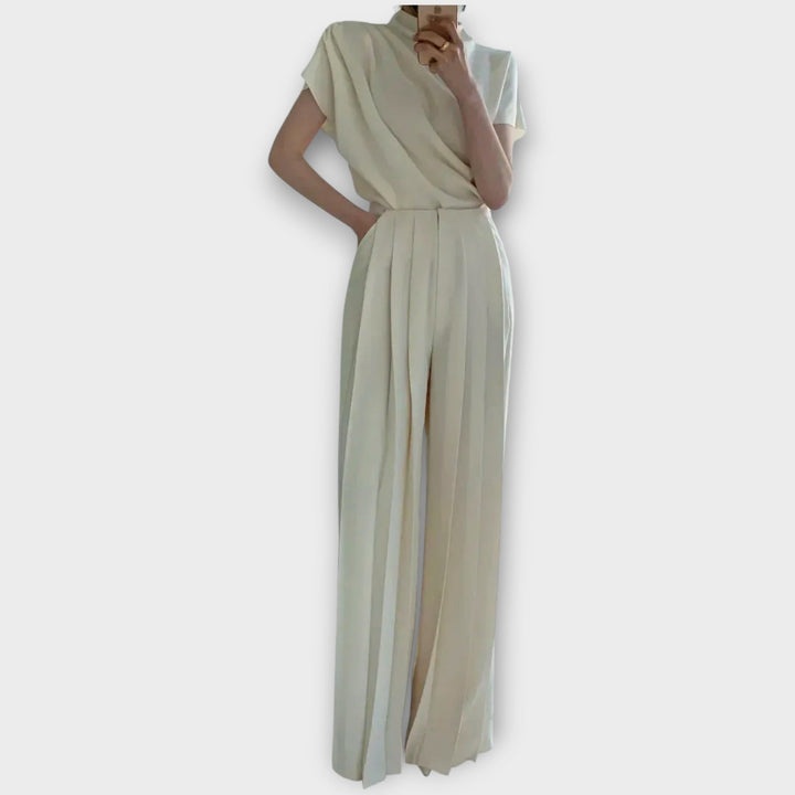 Dámské vysoké plisované kalhoty