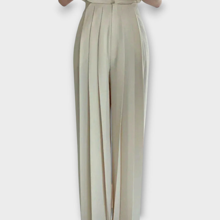 Dámské vysoké plisované kalhoty