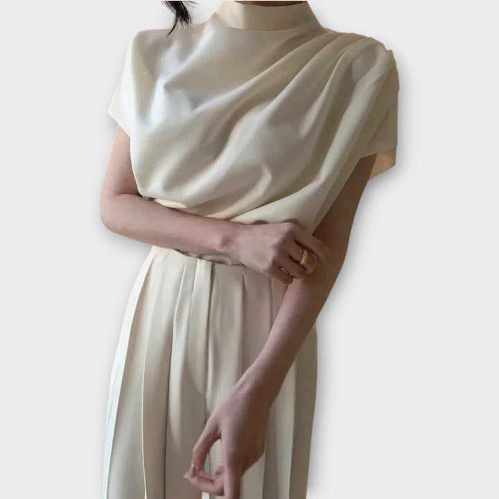 Dámské vysoké plisované kalhoty