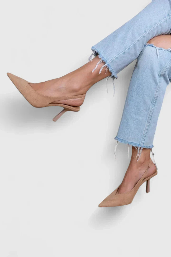 Božena – Lodičky s Úzkým Podpatkem a Otevřenou Patou